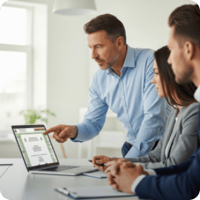 Команда обсуждает сайт